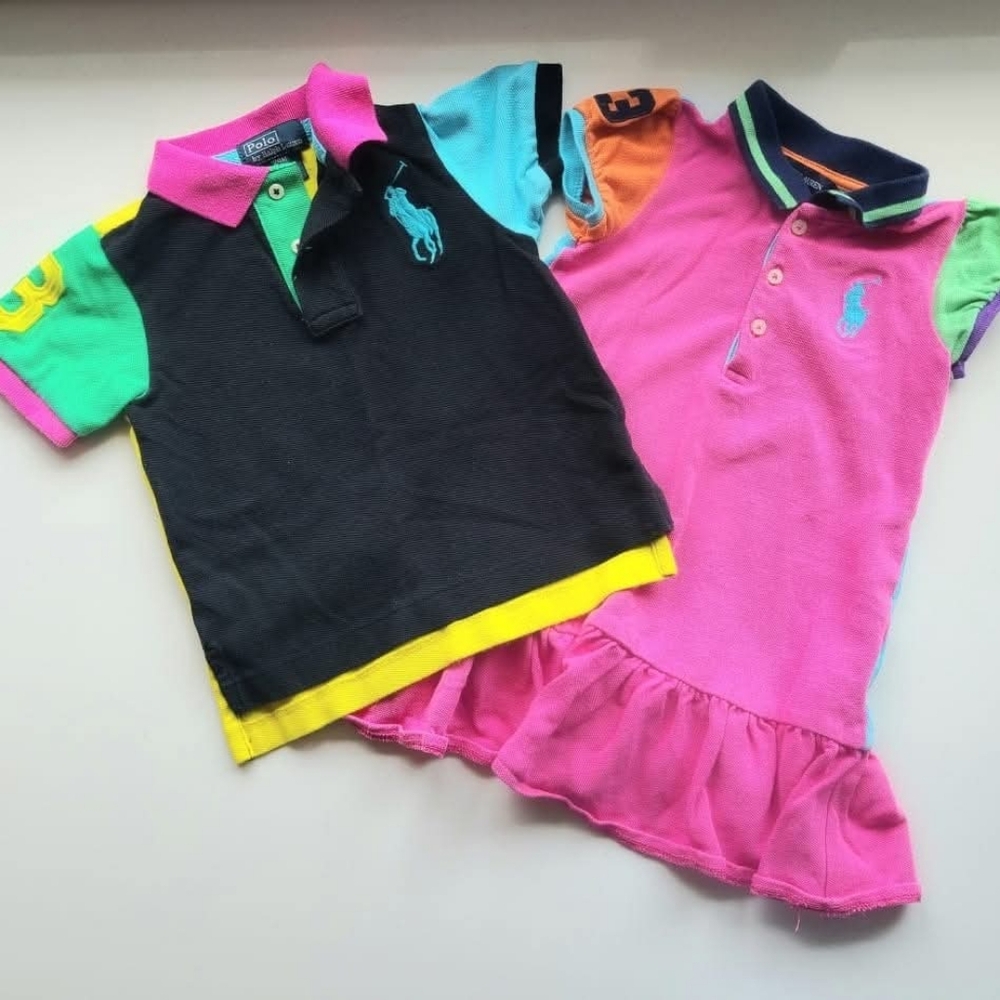 Ralph Lauren Kids Polo Shirts - Black and Pink